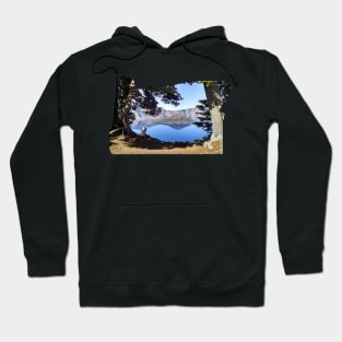 Oregon State Outline (Crater Lake & Wizard Island) Hoodie